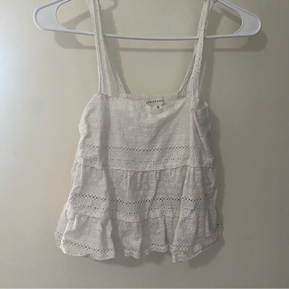 Aeropostale white crop top
